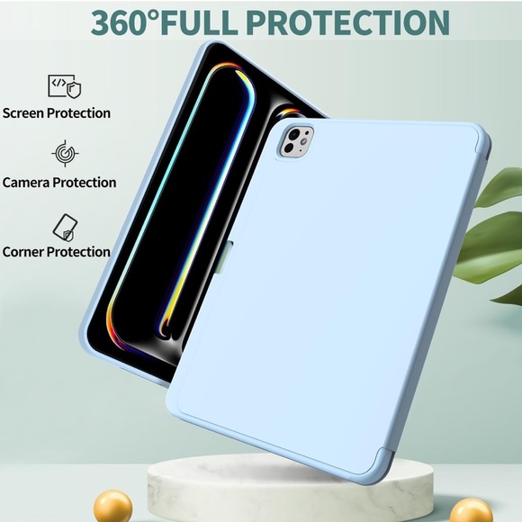 ✨BNWT - Apple iPad Pro 11” Case 2024 (M4, 5th Gen) Pencil Holder - Light Blue✨ - Picture 4 of 8